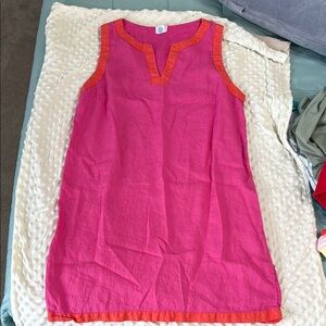 Pink and Orange Sleeveless Dress